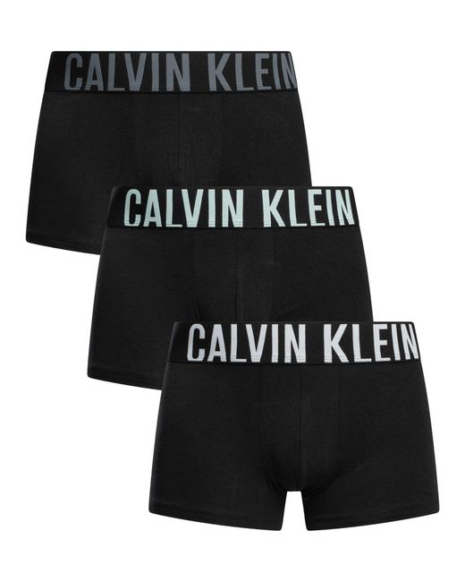 Calvin Klein Black 3 Pack Intense Power Trunks for men