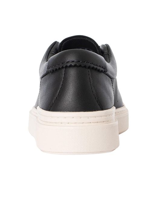Clarks Black Craft Swift Leather Trainers for men