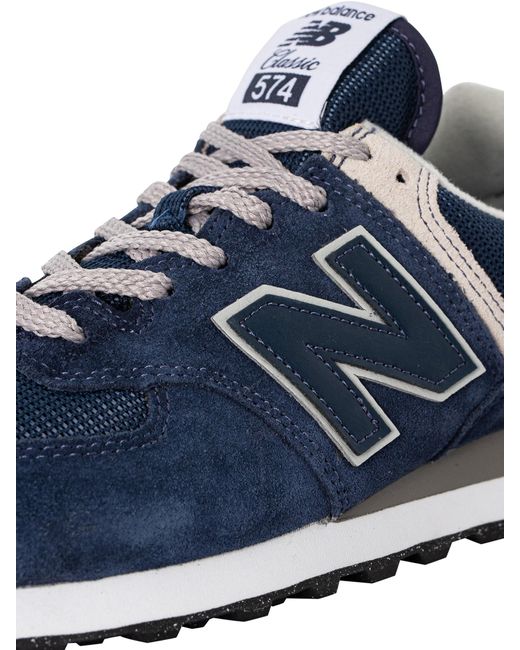 New Balance Blue 574 Suede Trainers for men
