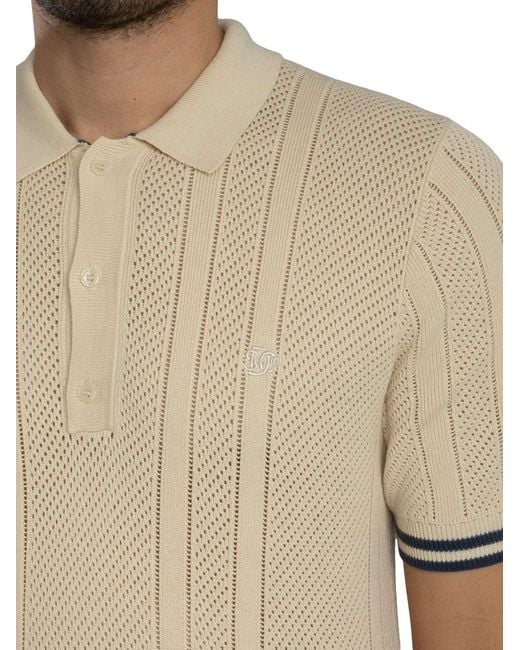 Superdry Natural Knitted Texture Polo Shirt for men
