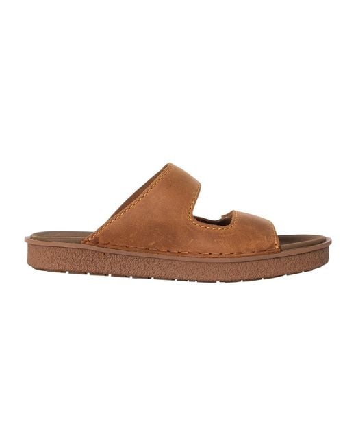 Clarks Brown Litton Strap Leather Sandals for men