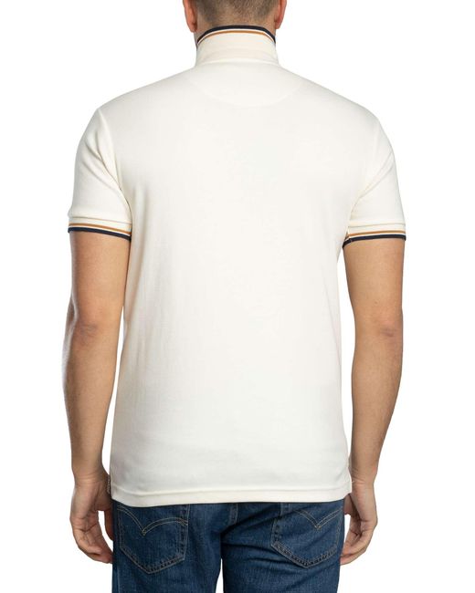 Trojan Gray Mini Houndstooth Zip Panel Polo Shirt for men