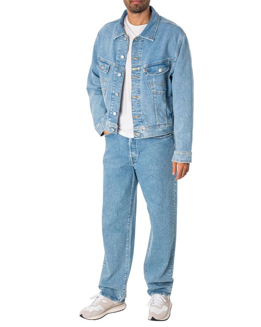 Replay Blue Chest Pocket Denim Jacket for men