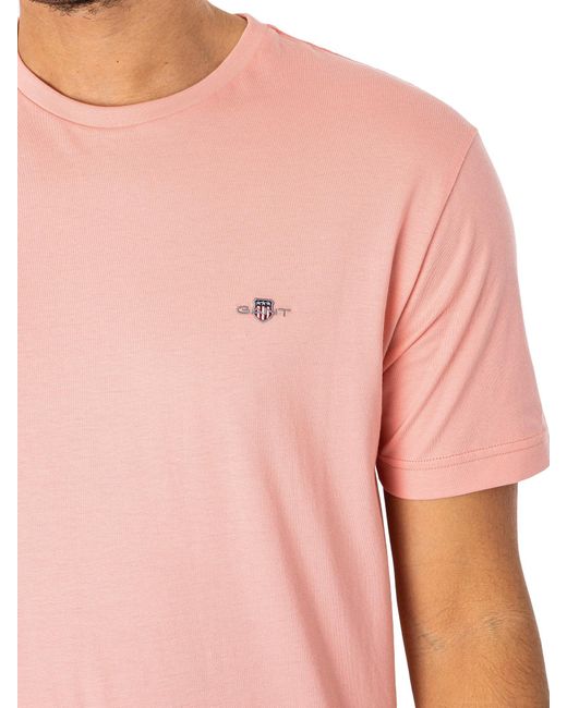 Gant Pink Regular Shield T-shirt for men