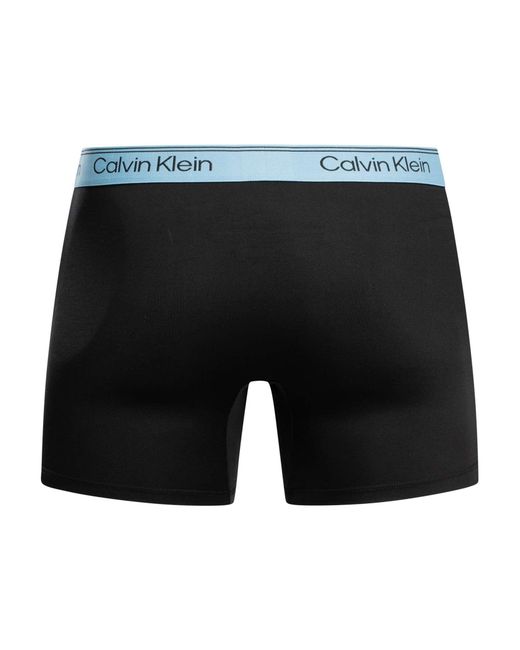 Calvin Klein Black 3 Pack Microfiber Stretch Boxer Briefs for men