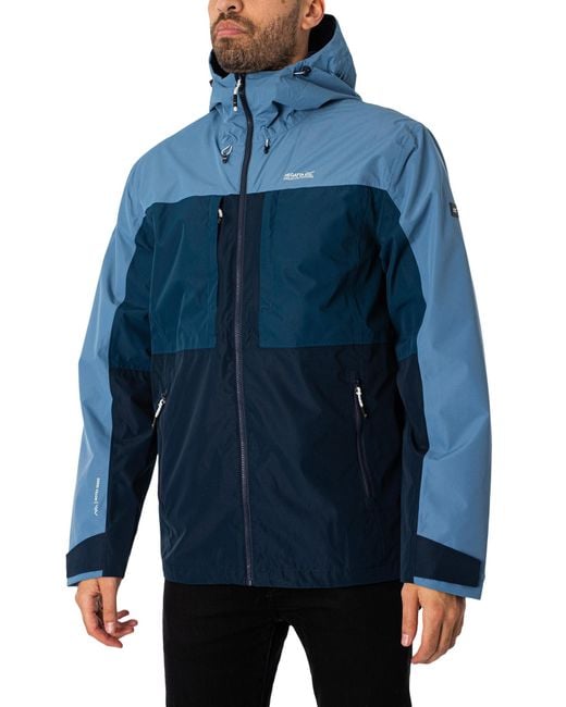 Regatta Blue Maland Waterproof Jacket for men