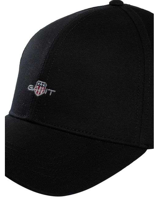Gant Black High Shield Cotton Cap for men