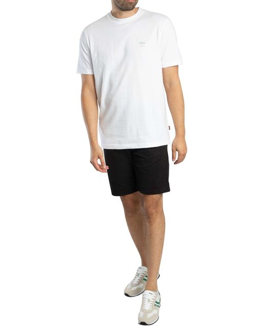 Boss White Te Groove Graphic T-shirt for men