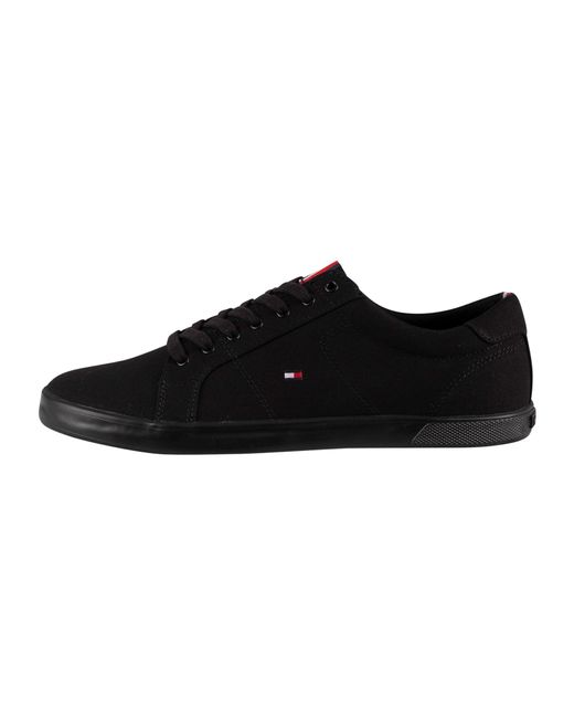 Tommy Hilfiger Harlow Canvas Trainers in Black/Black (Black) for Men | Lyst