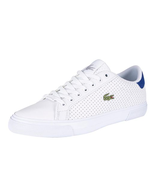 Lacoste White Lerond Plus 0722 3 Cma Leather Trainers for men