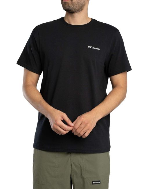 Columbia Black Outdoor Back Graphic T-shirt for men