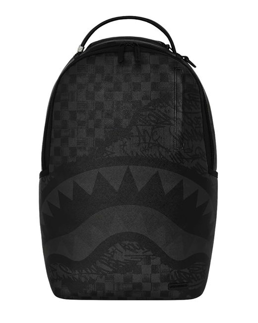 Sprayground Black 20l Torn Graff Check Backpack for men