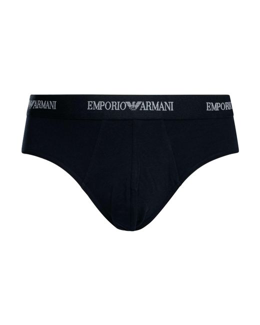 Emporio Armani Black 3 Pack Stretch Cotton Briefs for men