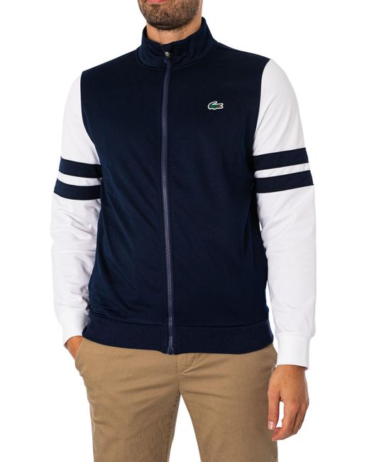 Lacoste Sport Logo Zip Track Jacket in Blue for Men | Lyst UK