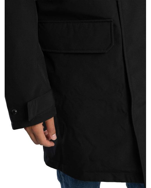 Lyle & Scott Black Cold Weather Parka Jacket for men