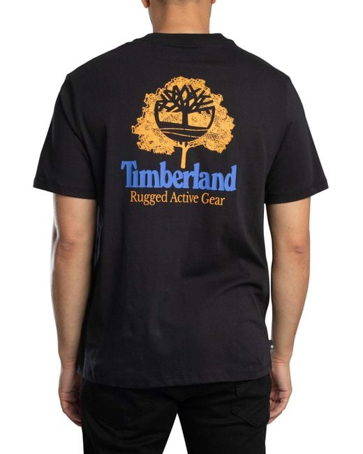 Timberland Black Rugged Active Gear Back T-shirt for men