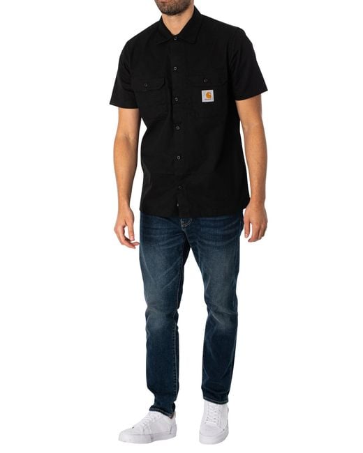 Carhartt Black Masters Short Sleeved Shirt for men