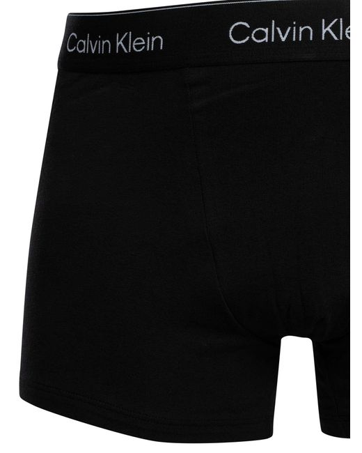 Calvin Klein Black 3 Pack Icon Relaxed Fit Trunks for men