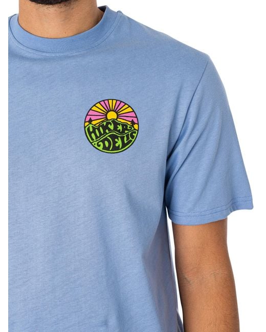 Hikerdelic Blue Original Logo T-shirt for men