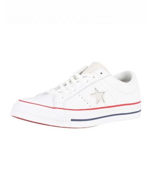 Converse one star ox hotsell white leather