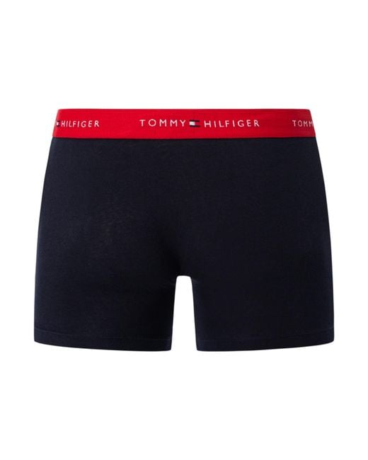 Tommy Hilfiger Blue 3 Pack Signature Cotton Essentials Boxer Briefs for men