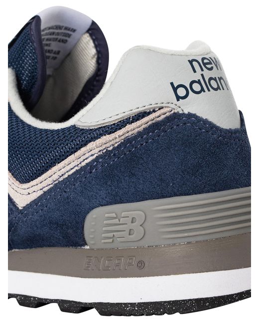 New Balance Blue 574 Suede Trainers for men