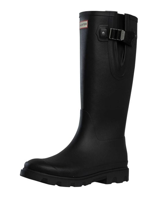 Hunter Black Downpour Field Wellington Boots for men