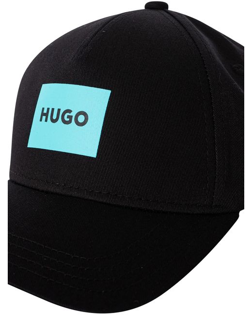HUGO Black Jude Logo Baseball Cap for men