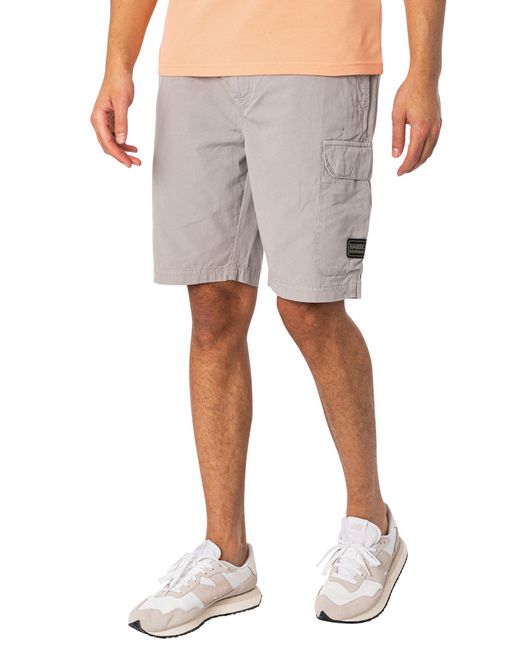 Barbour Gray Gear Shorts for men