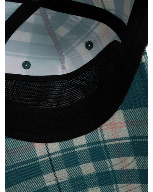 Lyle & Scott Blue Printed Tartan Cap for men