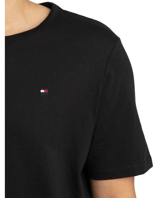 Tommy Hilfiger Black 3 Pack Signature Cotton Essentials Lounge T-shirts for men