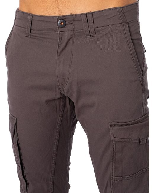 Jack & Jones Gray Paul Flake 542 Cargos for men