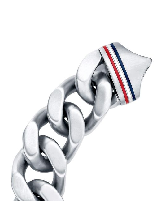 Tommy Hilfiger White Logo Chain Bracelet for men