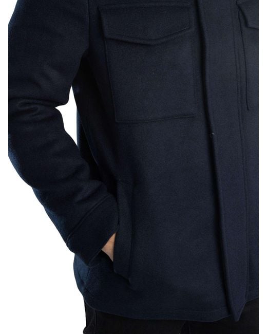 Ted Baker Blue Knowl Funnel Neck Field Jacket for men