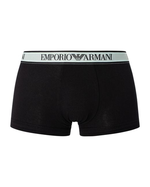 Emporio Armani Black 3 Pack Trunks for men