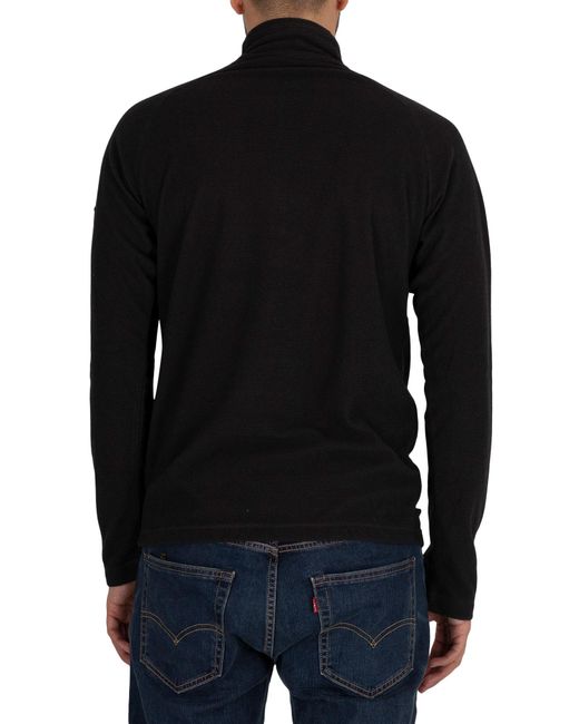 Regatta Black Montes Lightweight Half Zip Mini Stripe Sweatshirt for men