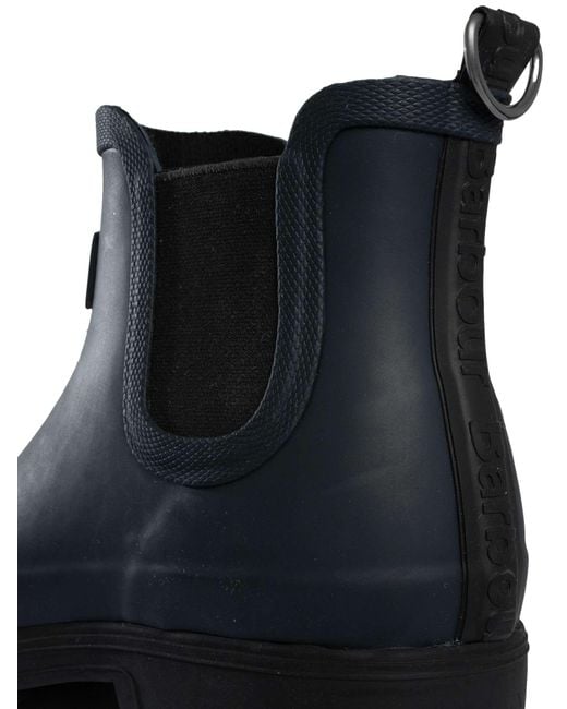 Barbour Blue Fynn Ankle Wellington Boots for men
