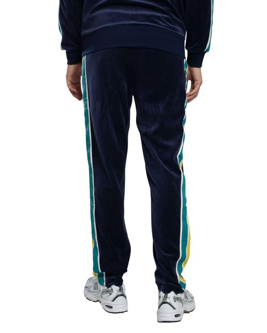 Sergio Tacchini Blue Monte Velour Track Joggers for men