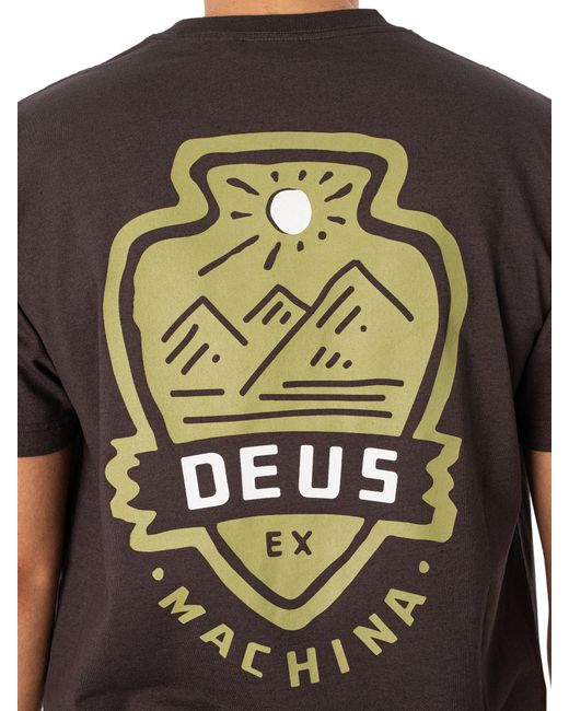 Deus Ex Machina Black Out Door Back Graphic T-shirt for men