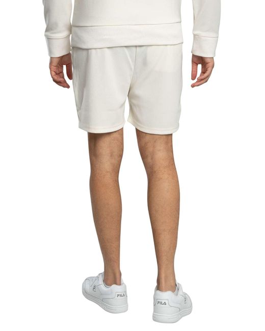 Fila White Eusebio Sweat Shorts for men