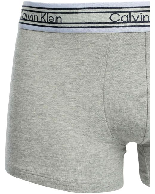 Calvin Klein Gray 3 Pack Icon Cotton Trunks for men