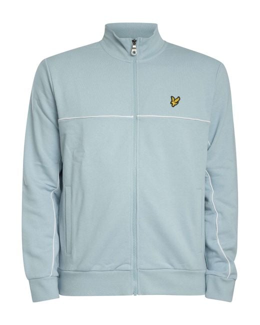 Lyle & Scott Blue Piped Full Zip Track Jacket for men