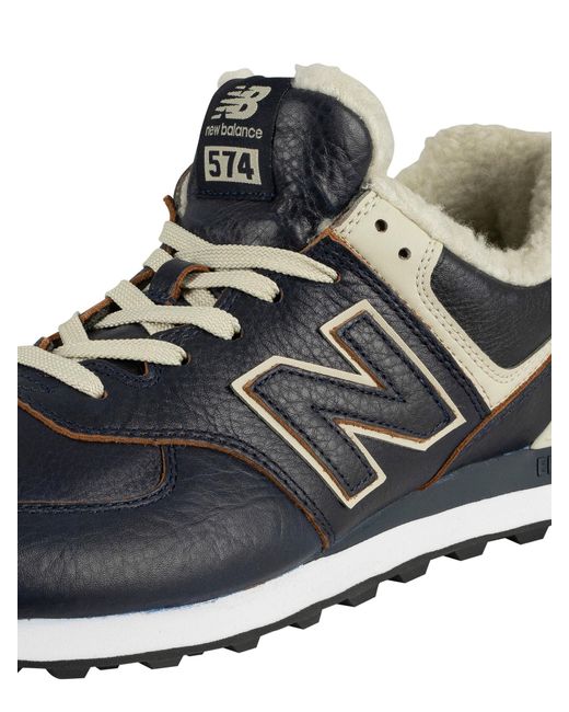 mens new balance 574 leather trainers