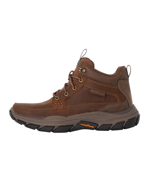 Skechers Respected Boswell Leather Boots in Brown for Men | Lyst