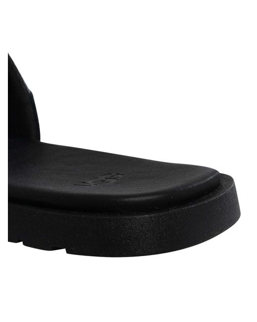 Ugg Black Seaside Ii Leather Sliders for men
