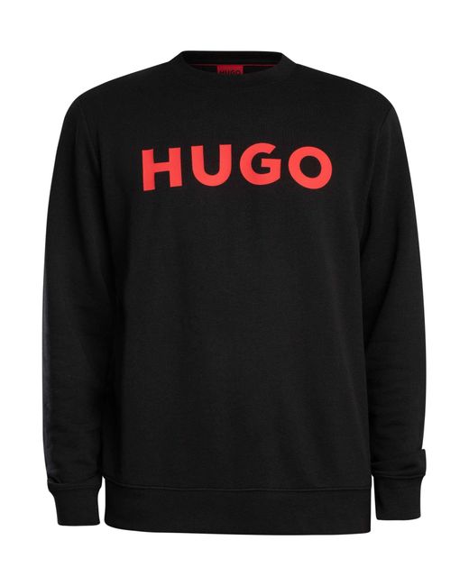 HUGO Black Dem Graphic Sweatshirt for men