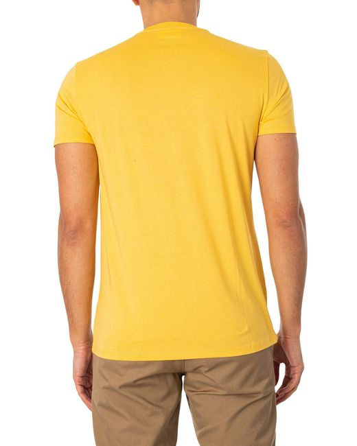 Lacoste Yellow Pima Cotton T-shirt for men