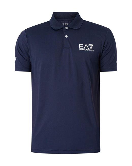 EA7 Ventus 7 Polo Shirt in Blue for Men | Lyst