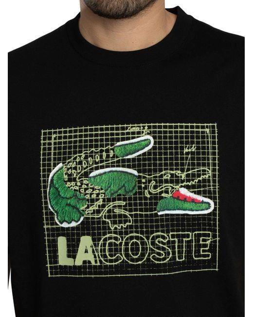Lacoste Black Plan Graphic T-shirt for men