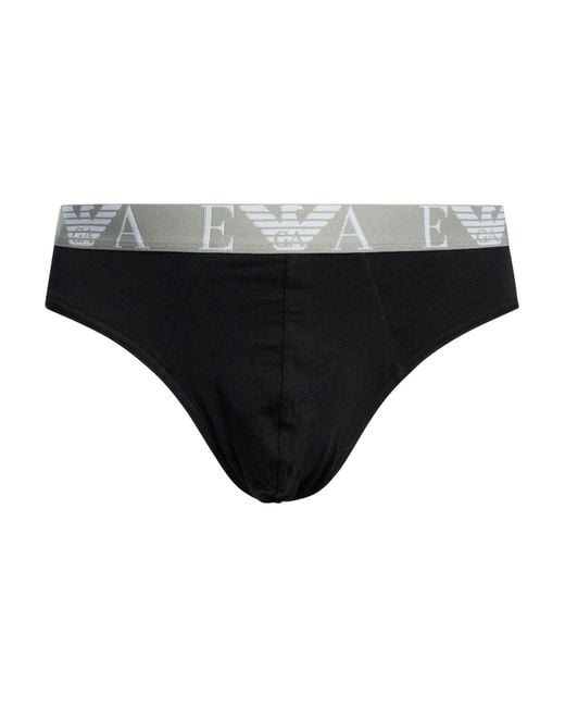 Emporio Armani Black 3 Pack Briefs for men